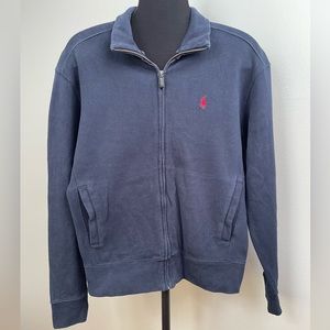 Polo By Ralph Lauren Mens Jacket Size SMALL Full Zip Cotton Blue